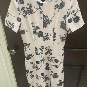 Floral Midi Dress in Black and pink Vietnam